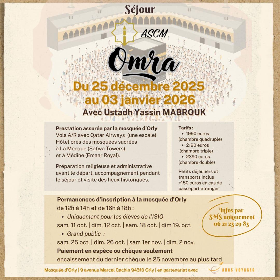 🌟 Omra ASCM - Mosquée d'Orly